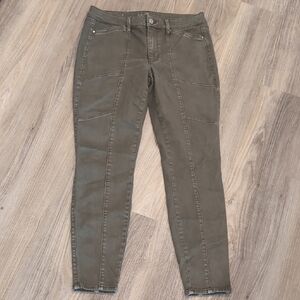 White House Black Market Olive Skinny Jeans
